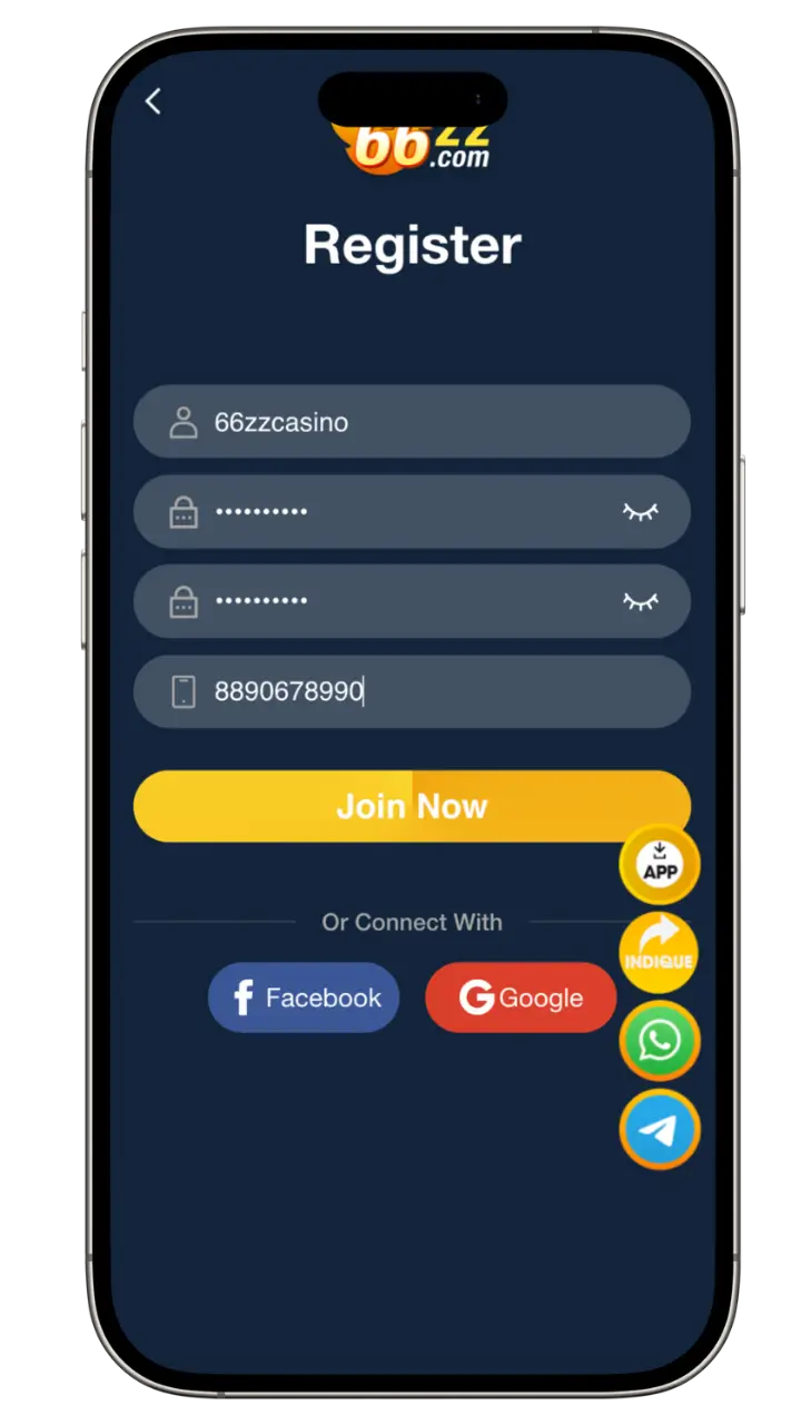 BAJI APP - বাংলাদেশে বৈধ অনলাইন ক্যাসিনো - প্রথম ডিপোজিট বোনাস ১০৮% 16 BAJI APP casino register